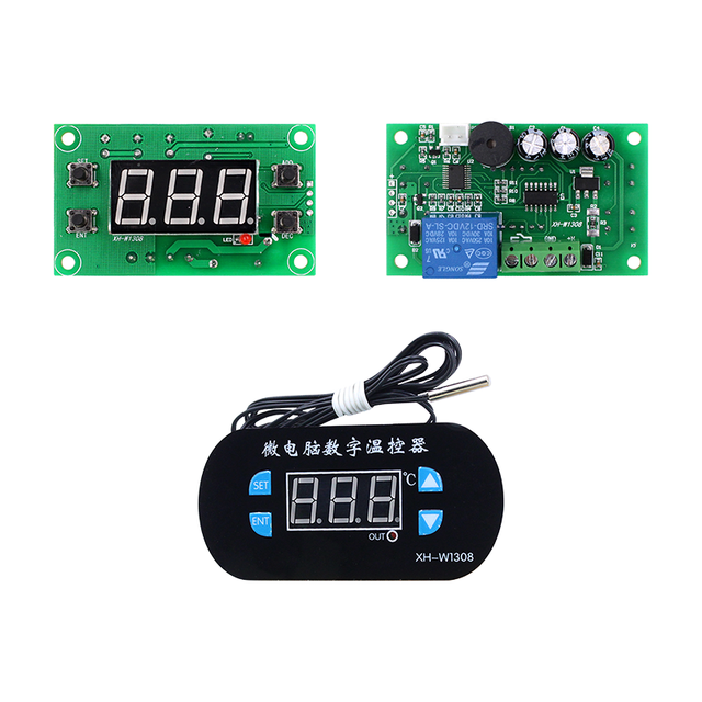XH-W1308 OEM Brand Digital Thermostat DC 12V/24V Temperature Controller Heating Cooling Control for Washing Machines Dryers