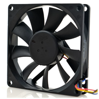 Ventilador de Refrigeración AUB0812H-F00 de 0.30A 8025 80X80X25MM 8CM con Tres Cables para Medición de Velocidad de Proyectores