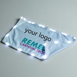 Serviette de rallye en microfibre personnalisée promotionnelle en forme de côtelette de porc 11 * <span class=keywords><strong>18</strong></span> avec lumières, polyester, polyamide, serviette de fan - Product Image 1