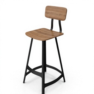 High Quality New <b>Adjustable</b> Wooden Bar <b>Stool</b> Wood Frame Bedroom Dining Restaurants Outdoor Industrial Manufacturer Factory - Product Image 1