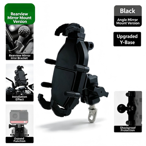 Soporte para Teléfono de Motocicleta en Oferta, Soporte de Navegación con Absorción de Impactos, Base para Espejo Retrovisor, Soporte Universal para Teléfono - Product Image 3