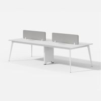 Poste de travail modulaire ouvert pour personnel de bureau, mobilier de bureau moderne avec cloisons