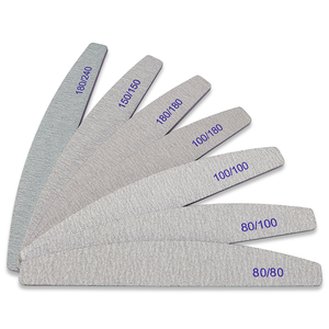 Gray Half Moon Sanding <b>Nail</b> <b>File</b> Thick Rubber Plate <b>File</b> for <b>Nail</b> Art Manicure - Product Image 2