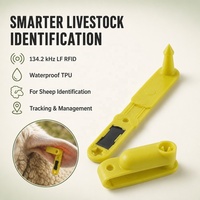 Nueva Etiqueta Electrónica para Ganado CASHT TPU E-012 con Código de Barras RFID LF, 81x11mm