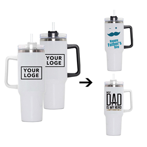 Tumbler personalizzato 40 oz isolamento in acciaio inox con manico e paglia a doppia parete 40 oz tazza da <span class=keywords><strong>caffè</strong></span> da viaggio per Laser - Product Image 1