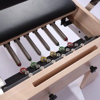 Combinaison Premium Reformer Trapeze, Reformer Pilates en bois d'érable avec tour de trapèze en acier inoxydable, Cadillac Reformer