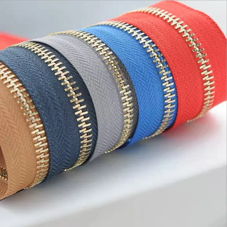 3# brass material close-end customized wholesale jeans metal zipper