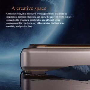 Muebles de oficina modulares Diseño moderno Escritorio de oficina ejecutivo negro de lujo Forma de ceol Silla y mesa de oficina de madera estética - Product Image 5