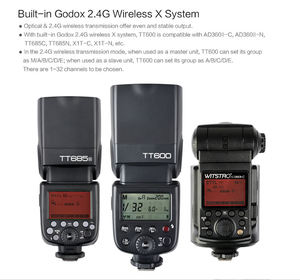 Godox TT600 Speedlite 2.4G sans fil intégré x-system GN60 <span class=keywords><strong>Flash</strong></span> universel - Product Image 4
