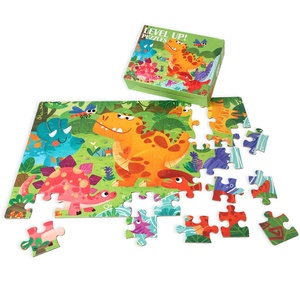 Set di 60 <span class=keywords><strong>Puzzle</strong></span> di Carta a Tema Cartone Animato per Bambini, Gioco Educativo con 6 Temi: Dinosauri/Spazio/Oceano/Pirati - Product Image 1
