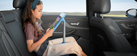 Support de tablette ergonomique pour enfants SAIJI, léger, pliable, blanc et bleu, support de lecture pour livre, pour l'étude, la voiture, le lit