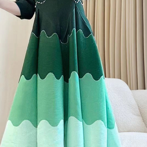 ethnique bas nouveau bourgeon dégradé plissé Style français taille unique en mousseline de soie Style doux musulman traditionnel - Product Image 2