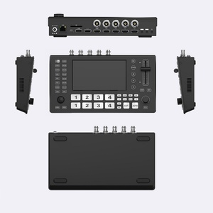 สวิตเชอร์วิดีโอสตรีมมิ่งสดระดับมืออาชีพ 4K 4-อินพุต HDMI และ SDI พร้อมหน้าจอ 5.5 นิ้ว ระบบเข้ารหัส PGM H.264 8 ชั้น - Product Image 6