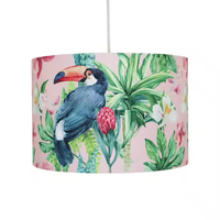 Idées créatives pour fleurs et oiseaux Abat-jour suspendus en tissu de style fantaisie personnalisés pour la maison ou l'hôtel