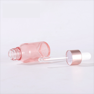 30ml 50ml botella de esencia facial cosmética de vidrio de Color Rosa personalizada botella de cuentagotas de aceite esencial de cabello de lujo vacía personalizada - Product Image 3