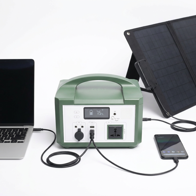 500W LiFePO4 Station Solar Panel Generator Bidirectional Fast Charge Pure Sine Wave Battery Pack Jump Starter Outdoor Camping