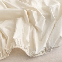 Drap-housse 100 % coton imperméable 200 fils/pouce² style européen doux respirant couleur unie pour lits doubles, king, queen et usage hospitalier