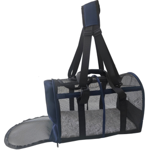 Purple Mesh Soft-Sided Pet Carrier <b>Backpack</b> for <b>Cats</b> Breathable Zipper Closure Round Shape - Product Image 3