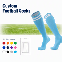 Chaussettes de football OEM montantes en nylon/coton tricoté, couleurs personnalisées, logo respirant, pour hommes, idéales pour l'été