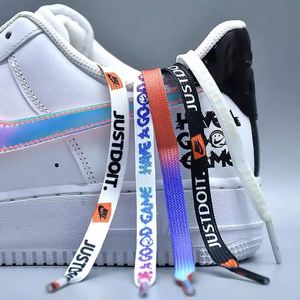 Cordones de Zapatos Personalizados de Alta Calidad, Cordones Planos de Algodón y Poliéster para Zapatillas, Cordones Impresos con Puntas Metálicas - Product Image 1