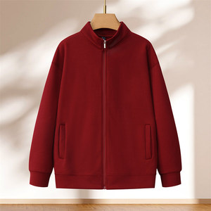 เสื้อสเวตเชิ้ตคอตั้งแบบซิป สีกาแฟ โพลีเอสเตอร์ ชุดทำงาน รับสกรีนโลโก้ ปักโรงงาน - Product Image 3