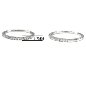 Prix d'usine – Bagues de mariage classiques en or blanc 18 carats avec diamants véritables, sertissage pavé, taille brillant, pour couple, idéales pour les fêtes - Product Image 2