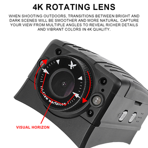 Caméra de sport d'extérieur étanche et antichoc à angle fixe pour la chasse, caméra tactique pour casque, enregistreur 4K HD - Product Image 5