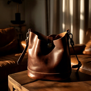 Sac seau en cuir pour femme 2025, tendance, luxe, minimaliste, avec chaînes, fermeture éclair, bandoulière, haute qualité, prix de gros - Product Image 1