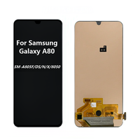 Kualitas Tinggi untuk A80 4G SM-A805 Layar Sentuh Super AMOLED Asli Perakitan Pengganti dengan Bingkai Garansi 1 Tahun