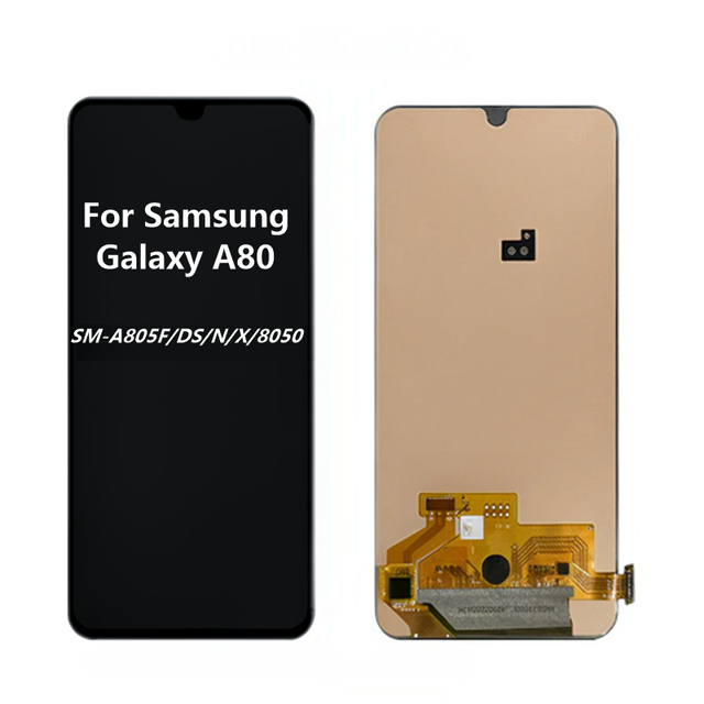 High Quality for for A80 4G SM-A805 Original Touch Super AMOLED Screen Assembly Replacement Frame 1 Year Warranty
