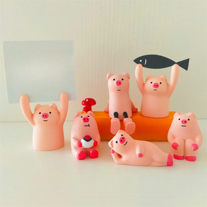 Qingh, style japonais et coréen, filles Instagram, cœur, mignon cochon surélevé à la main, petit, porte-notes, <span class=keywords><strong>photo</strong></span>, décoration de gâteau, M - Product Image 1