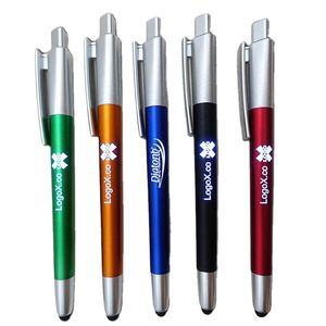 Custom Logo Printed 3 1 Touch Screen Function Plastic <b>Ball</b> Pen <b>Led</b> Light Stylus Promotional Item Gift China Other Brand - Product Image 1