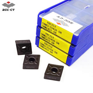 ZCC-CT Original CNC Lathe Turning Tools CNMG Series Carbide Insert untuk Pemrosesan Bagian Baja CNMG120412-<span class=keywords><strong>DR</strong></span> YBC252 Inserts OEM - Product Image 1