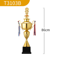 Trofeo de Fútbol de Metal Dorado Grande, Personalizable, Recuerdo Artesanal de Metal para Eventos Deportivos y Torneos