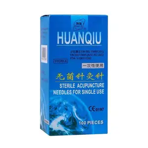 China manufacturer 100pcs/box sterile disposable stainless steel handle universal sterile band tube acupuncture needle