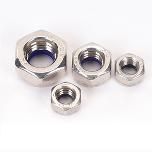 Prix de gros usine – Écrous hexagonaux <span class=keywords><strong>en</strong></span> acier inoxydable ASME/ANSI B18.2.2 avec insert <span class=keywords><strong>en</strong></span> nylon, type anti-desserrage - Product Image 5
