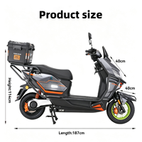 Moto électrique pas chère pour adultes, rapide, CKD, ZL9 2000W avec frein à disque, cyclomoteur, livraison de scooter électrique