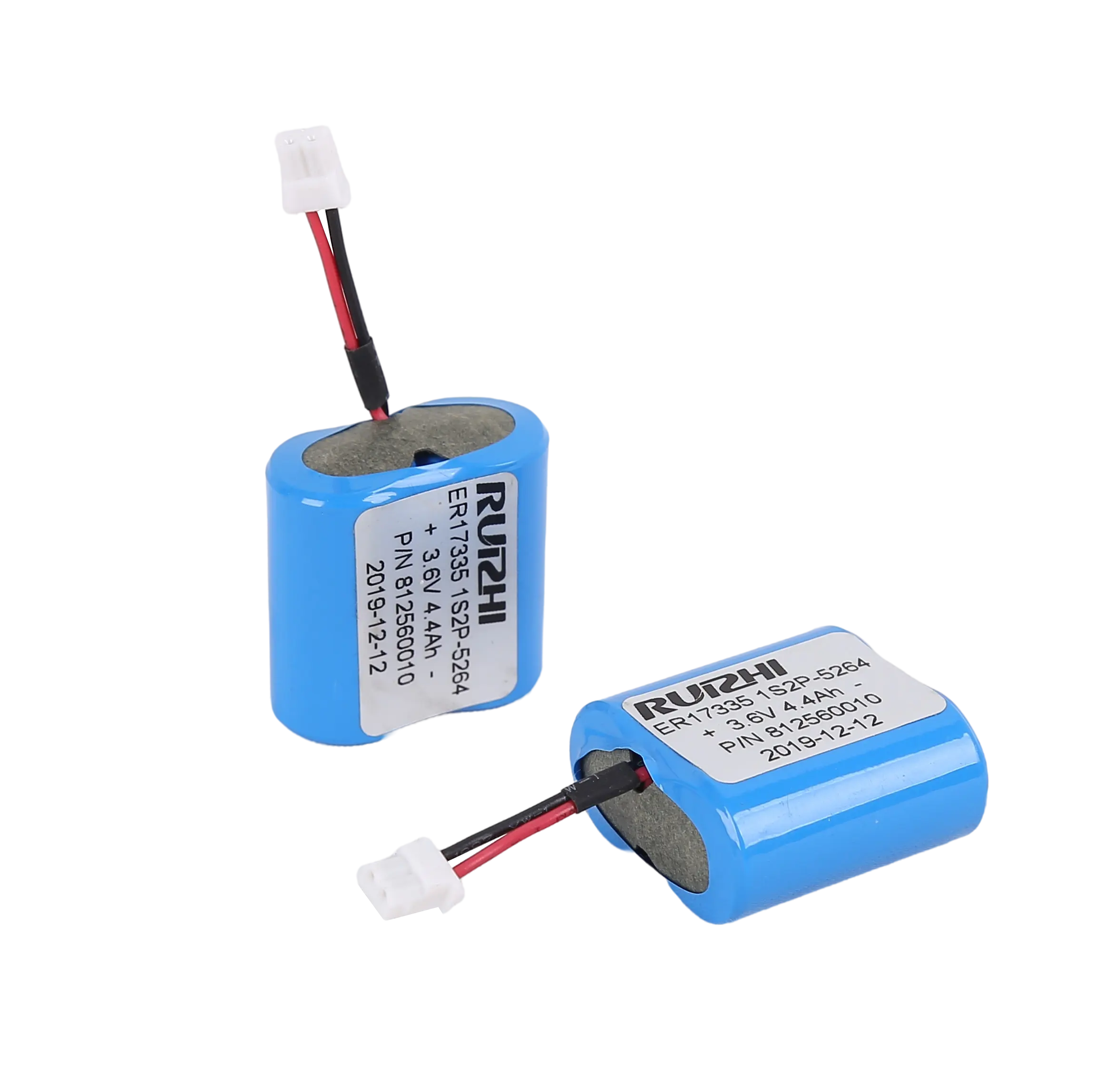 RUIZHI LiSOCl2 Batterie ER17335 1S2P avec fil et connecteur 5264-2P 3.6V 4400mAh pour pompe à carburant P/N 812560010