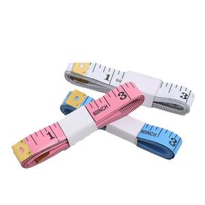 Ruban à mesurer souple en plastique 0-1,5 m, outil de couture portable pour la mesure corporelle, couleur bonbon, fourniture pour artisanat du cuir - Product Image 1