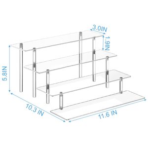 4 Tier Nước hoa tổ chức đứng Acrylic risers hiển thị đứng risers, nước hoa Kệ món tráng miệng hiển thị, hình đứng Pop kệ - Product Image 6