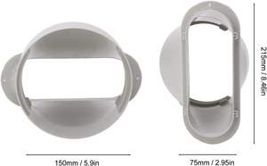 Adaptateur de tuyau d'évacuation manuel en plastique ABS portable de 5,9 pouces de diamètre pour pièces de climatiseur domestique - Product Image 2