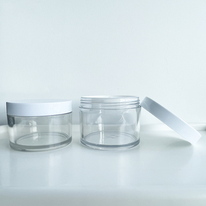 Tarro <span class=keywords><strong>de</strong></span> PET transparente <span class=keywords><strong>de</strong></span> boca ancha para crema corporal, mantequilla corporal, exfoliante <span class=keywords><strong>de</strong></span> baño y cuidado <span class=keywords><strong>de</strong></span> la piel, rellenable, <span class=keywords><strong>precio</strong></span> mayorista - Product Image 1