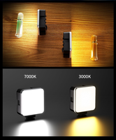 Lampe vidéo RVB LED pour caméra 360 éclairage de photographie portable en couleur, lampe à gradation rechargeable de 2000mAh