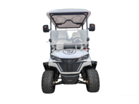 Voiturette de golf électrique 4 places, propulsion arrière, batterie 3,5 kW 60 V, autonomie 80 km, vitesse maximale 30 km/h, carrosserie entièrement injectée, roues en fibre de carbone