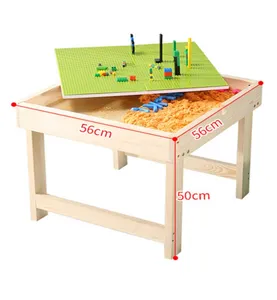 โต๊ะทรายประกอบของเล่นสำหรับเด็ก,โต๊ะทรายโต๊ะเรียนหนังสือโต๊ะทรายทำจากไม้อเนกประสงค์