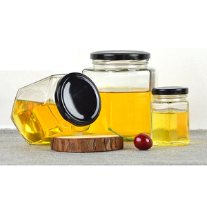 Frascos de Vidrio Hexagonales de 500g 380ml, Herméticos, Ovalados, Únicos, con Tapa Metálica, <span class=keywords><strong>para</strong></span> Miel - Product Image 5