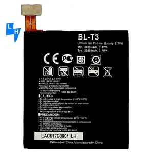 BL-T3 Polymer Pin Lithium cho LG Optimus VU F100L F100s 2000mAh 3.7V Pin điện thoại di động