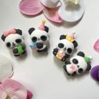 Niedlicher Panda Baby-Shower Tortendekoration Liebliche Mini-Panda-Spielzeuge Kuchendekoration
