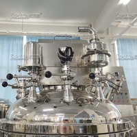 Machine d'émulsification sous vide à levage hydraulique à réservoir unique SPX 200L pour crème, lotion, gommage corporel, pommade