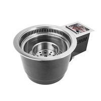 Barre de gril enduite de poudre de machine de gril de BBQ coréen commercial
